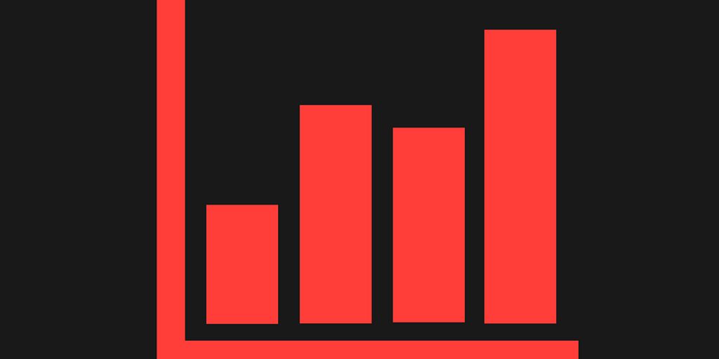 business analytics dashboard on computer screen with sales growth charts